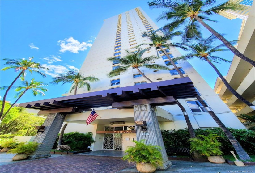 Exterior view of building and entrance