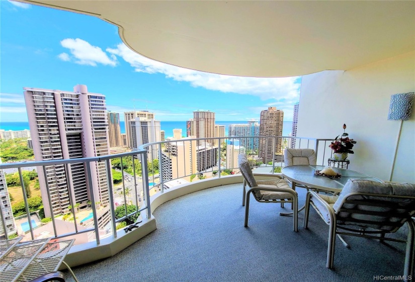 Large covered lanai with views to die for