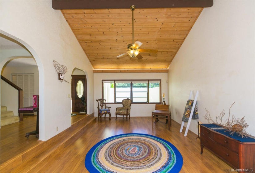 The view out this window is to your private walled lanai off the entry.  Amazing how private this home is, once you enter onto this lot.