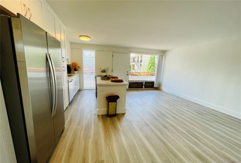 Open Kitchen, Dining Area, Living Area