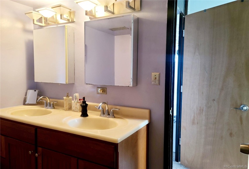 Master bath with double vanities