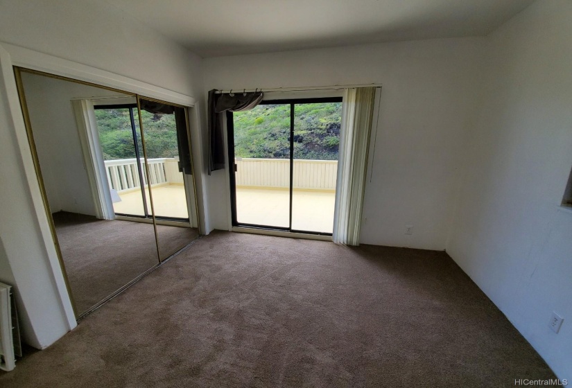 Master  bedroom opens up to the huge deck