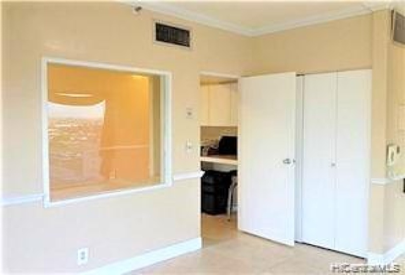 Separate entry to 2nd office with closet space