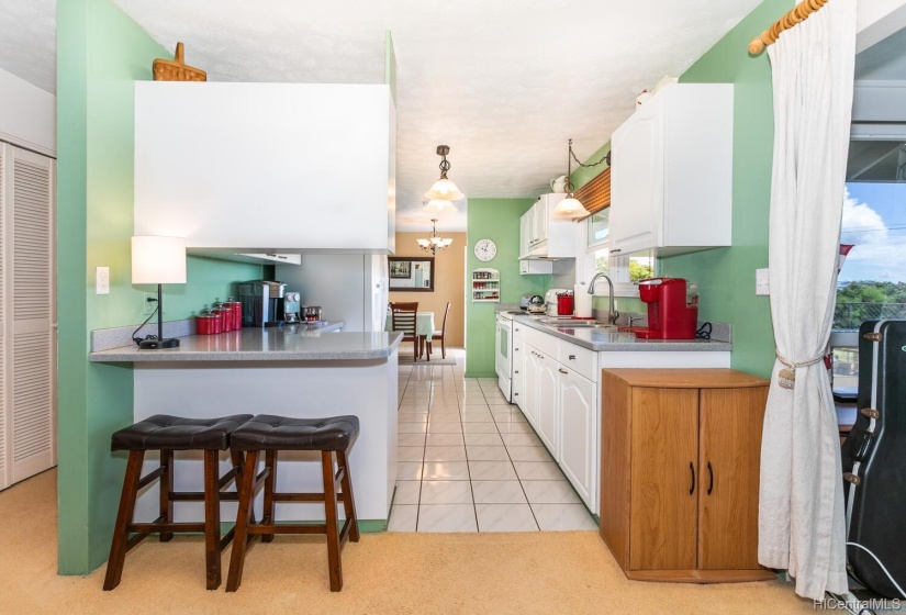 Kitchen with corian counter tops