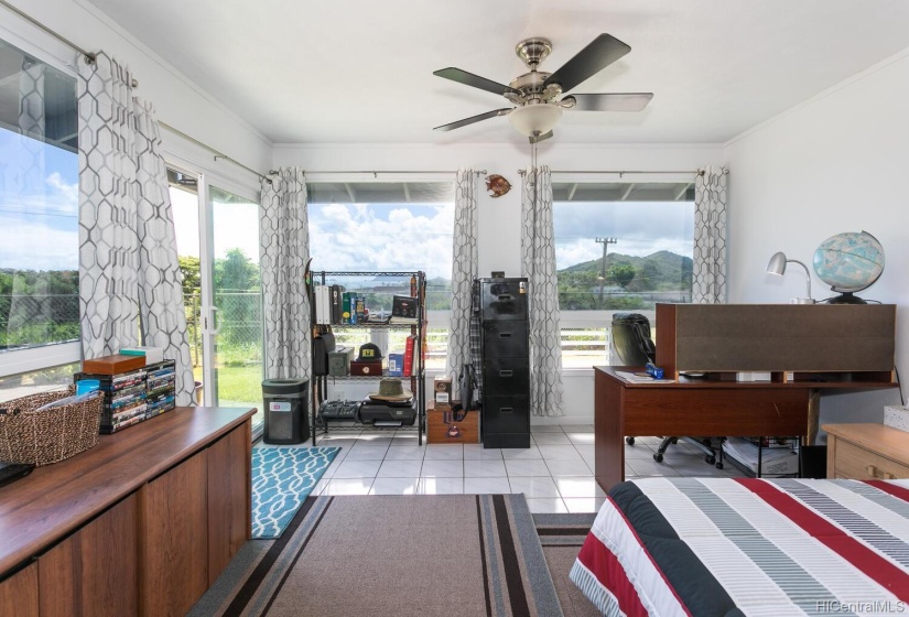 Bonus room, used as a office, new louver windows