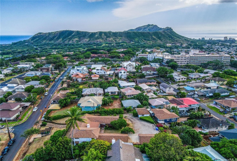 Partial Diamond Head view from the existing house.