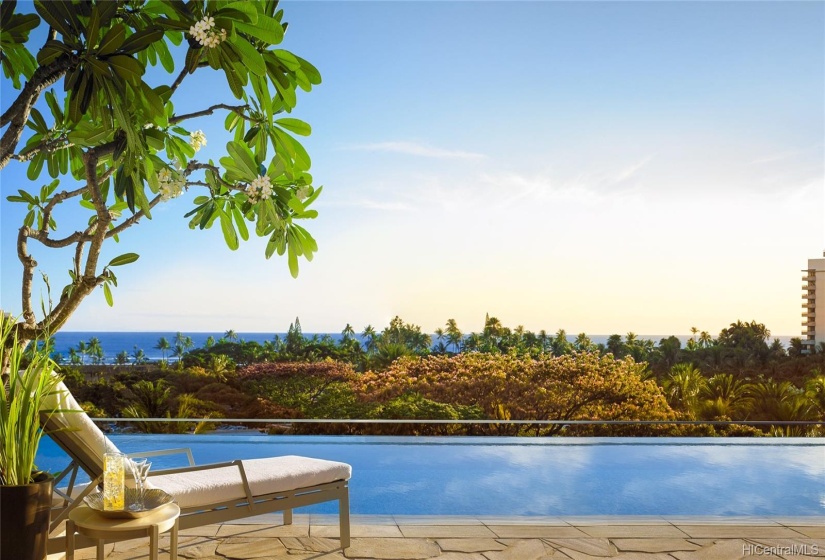 Adult Pool with Ocean views.