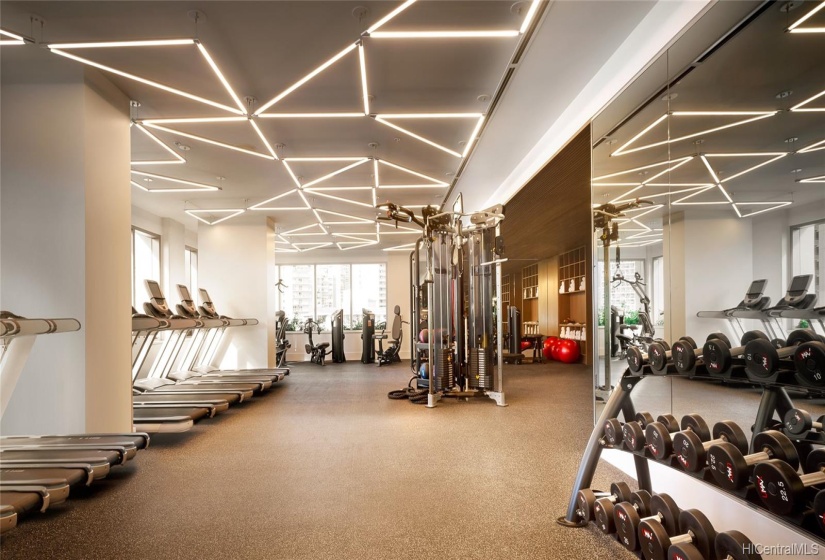 Fitness center.