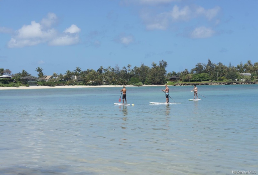 The bay allows year round water pleasures and fitness opportunities.