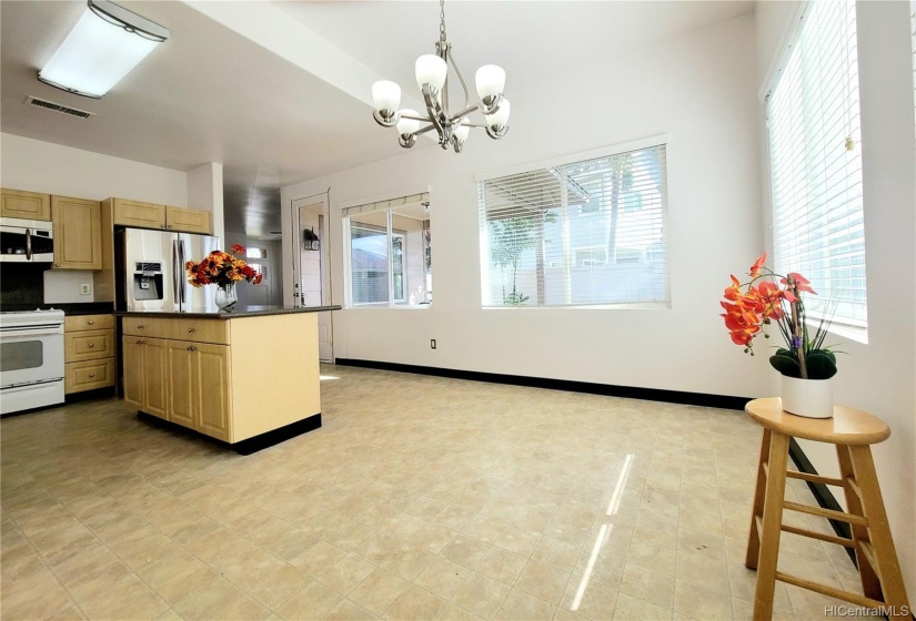 Kitchen with stainless steel appliances