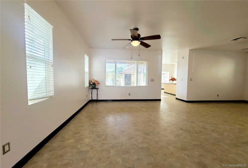 Spacious front formal living & dining room