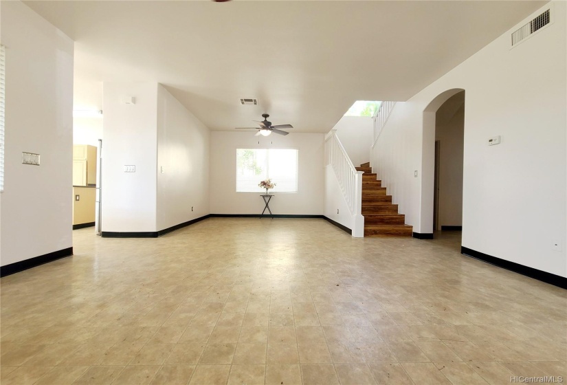 Spacious front formal living & dining room