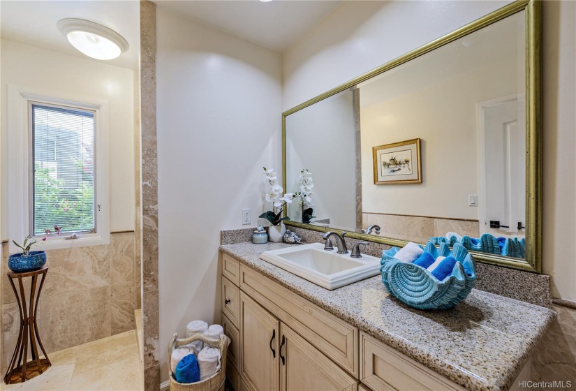 Large Guest Bath includes a walk-in Shower.