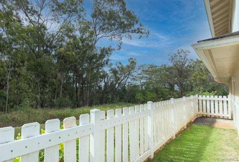 Gated yard area