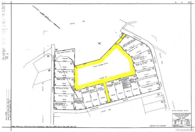 Tax Map shows points of ingress/egress