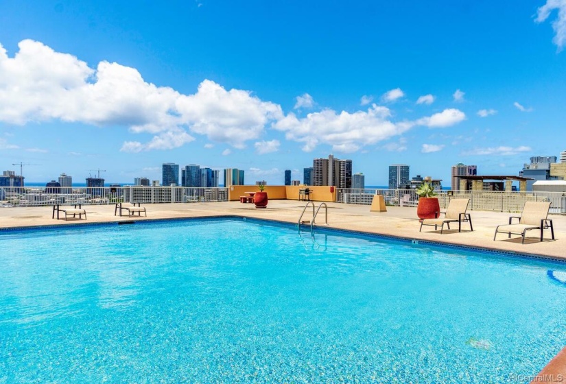 Pool with City Views