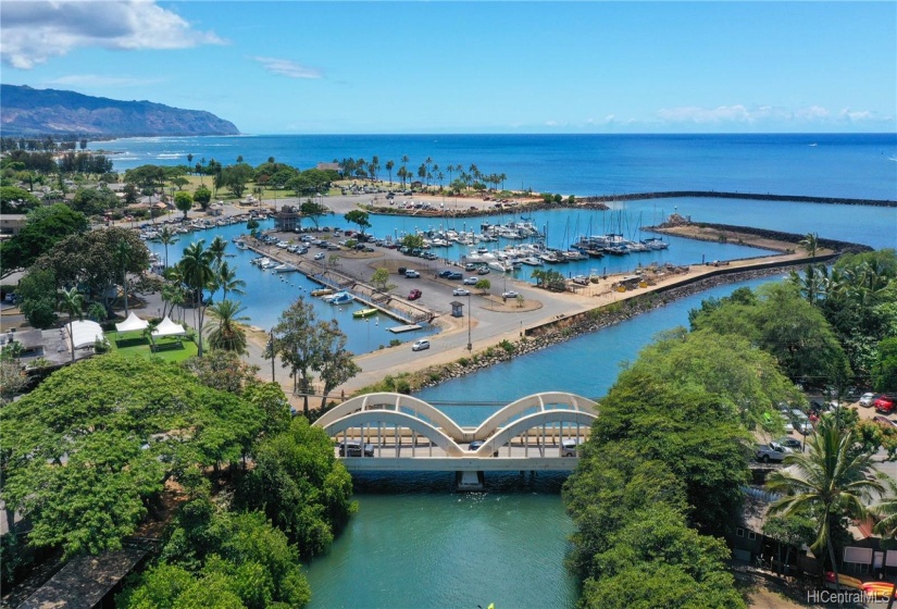 Located close to the iconic Anahulu Bridge where you can stand up paddle surf and or kayak up the Anahulu Stream.