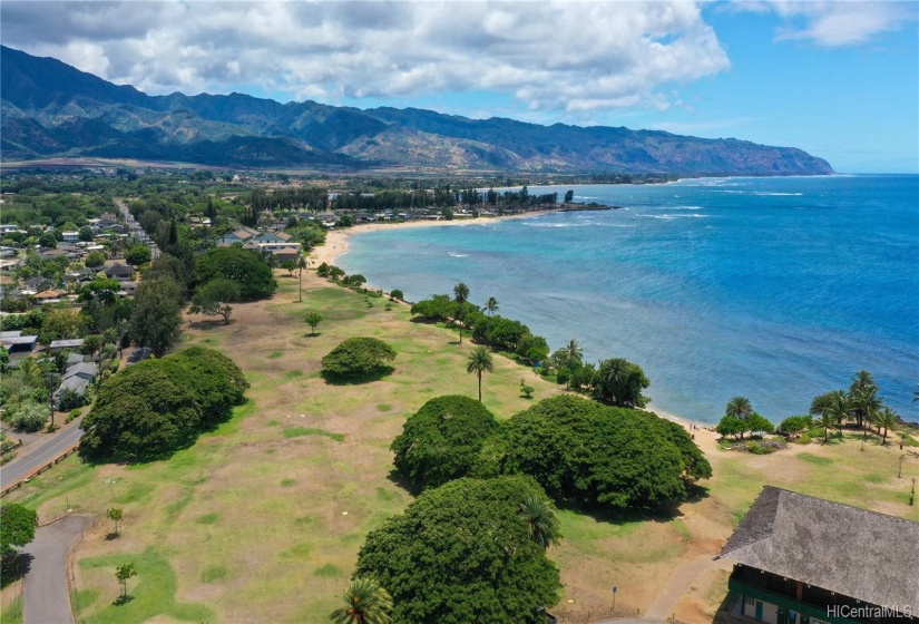 The property is located across the street from the Hale'wa Beach Park.