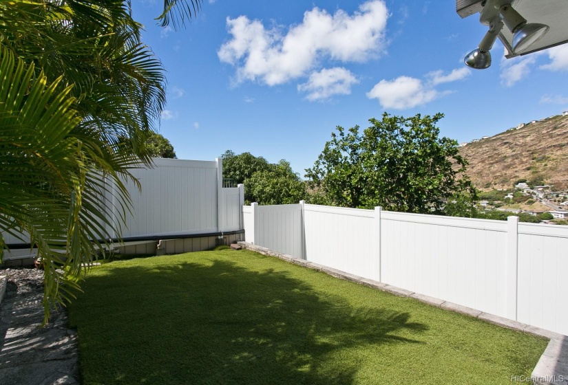 Usable shaded yard area.