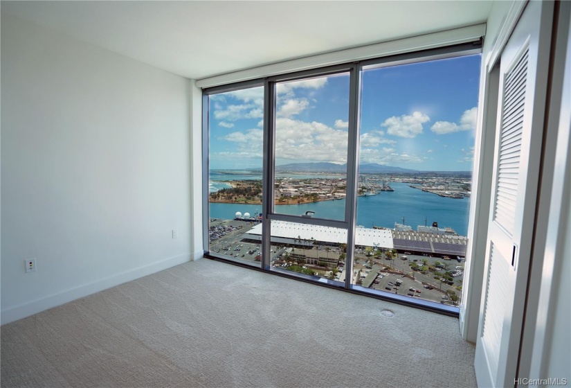 Third bedroom with harbor ocean view