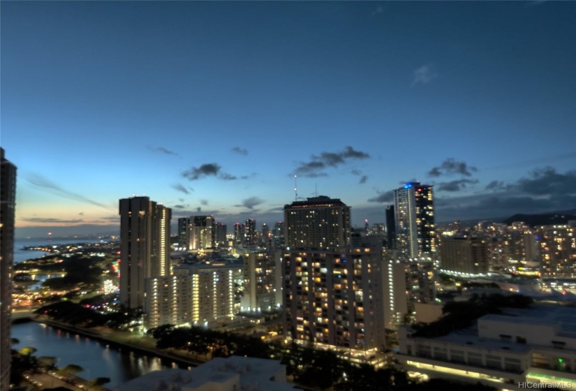 View from high floor condo