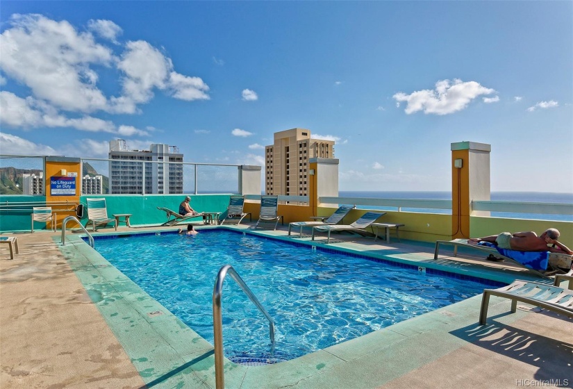 Rooftop pool with 360 views.