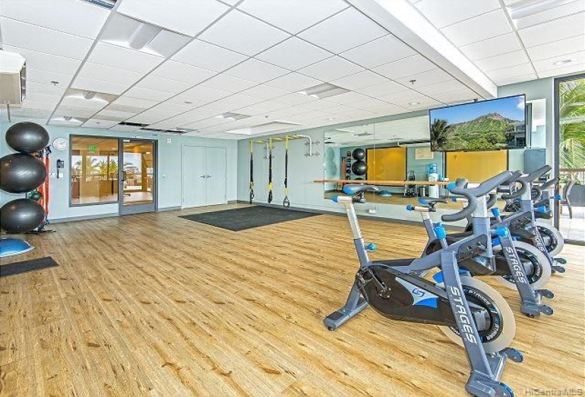 exercise room.