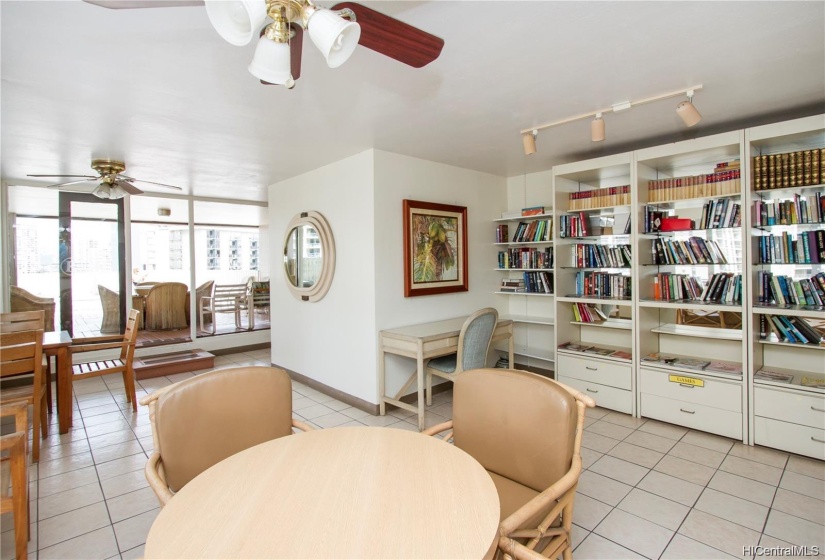 Library and Meeting Room, Sundeck in Background.