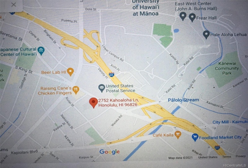 close to UH Manoa & other (google map)