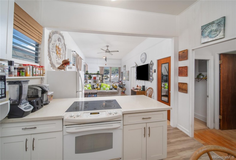 Open floor concept allows the kitchen to easily flow into the living room