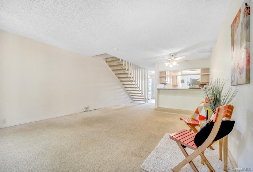 large downstairs living room