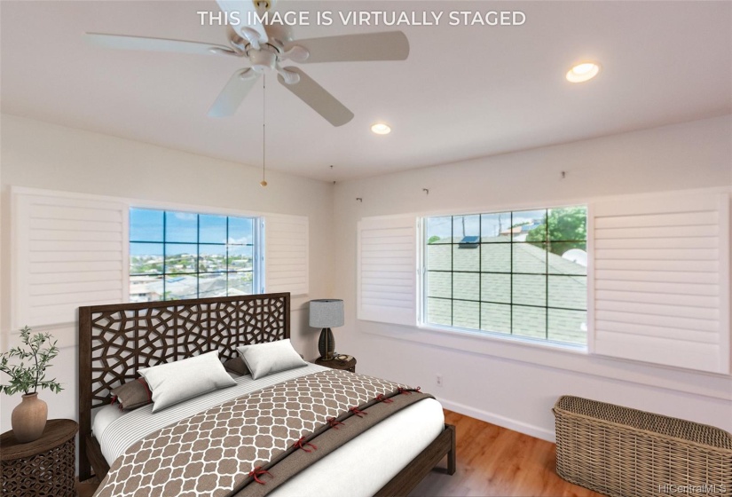 Virtually Staged Bedroom