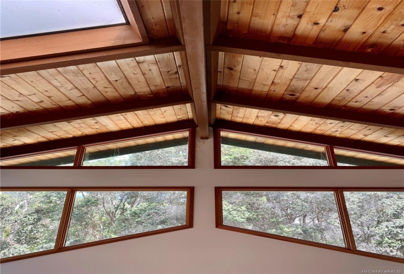 Skylights and big windows let in the light.