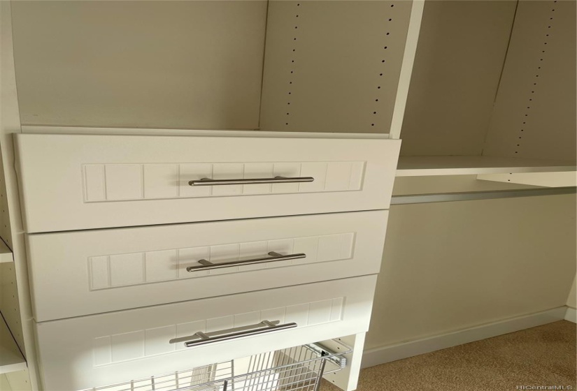 Custom closet organizer to fit all of your belongings.