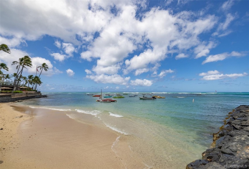 Beach and shoreline.