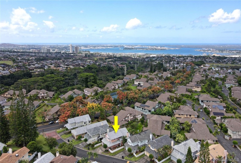 Aerial View showing subject approximate location in neighborhood