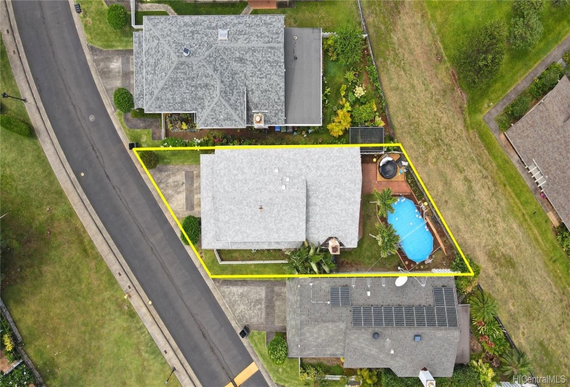 Aerial View showing subject approximate location in neighborhood