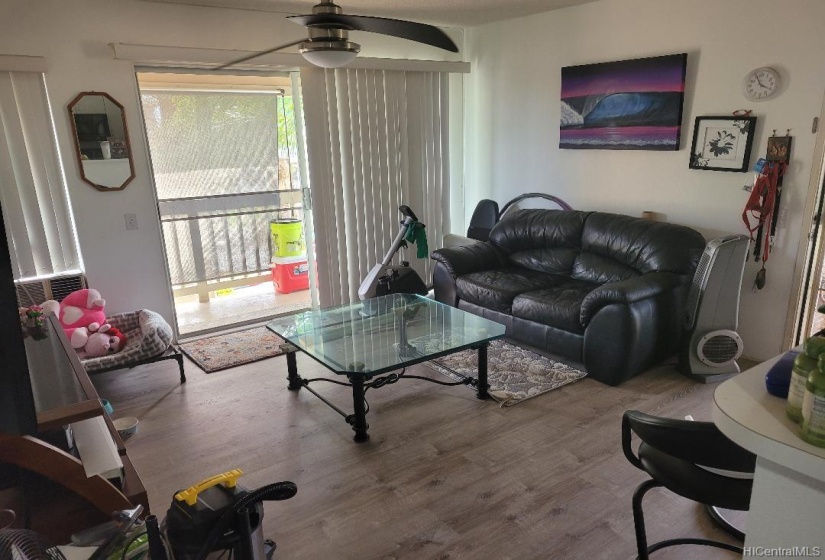 Living room looking from kitchen view