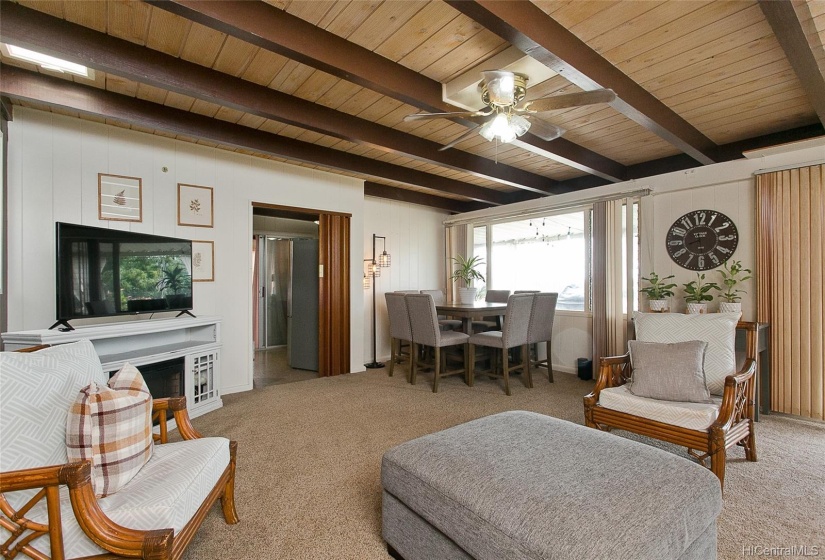 The family room is large enough for a sofa seating area and formal dining area. Add a pool table or use this space for a home office.