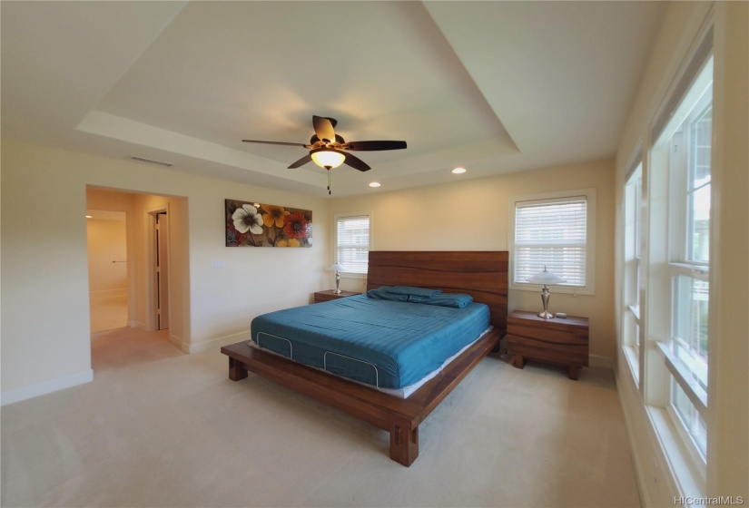 Master bedroom is very spacious and comes with 2 walk in closets and your own private lanai.