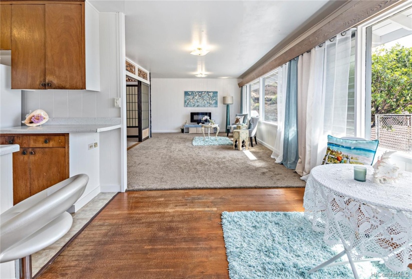 View of Dinning area to Living area.