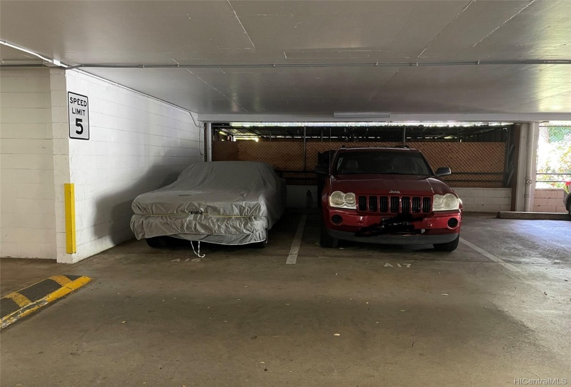 two spacious covered parking stalls