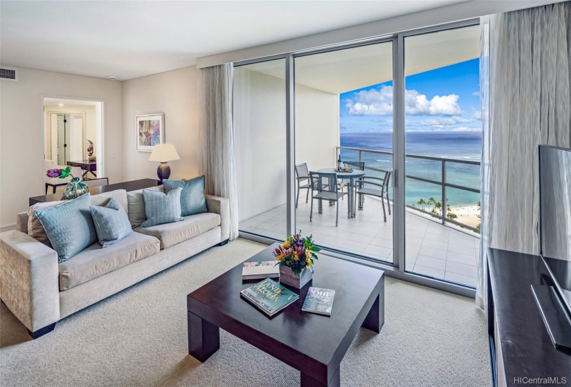 Expansive Ocean and Sunset views from the Living Room and Bedrooms.