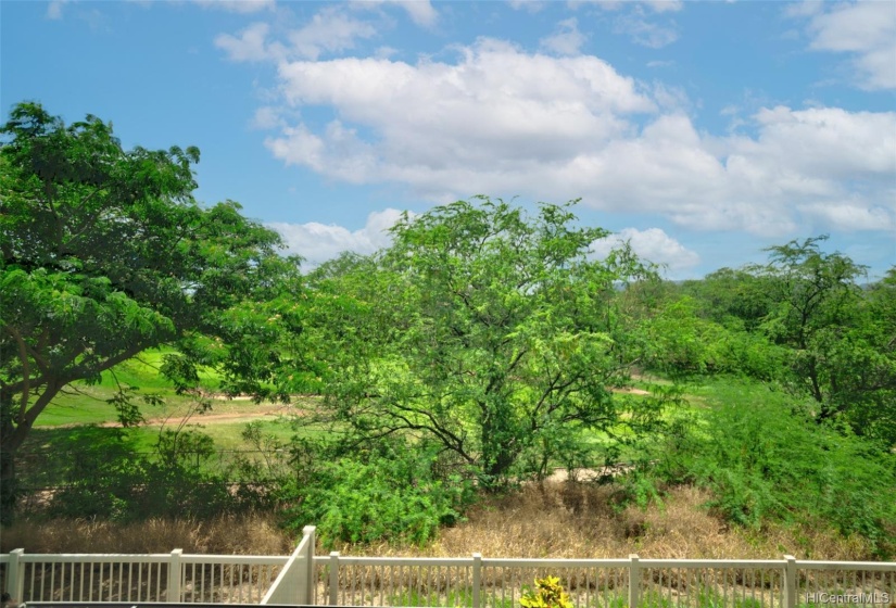 View of the golf course from one of the upstairs bedroom.