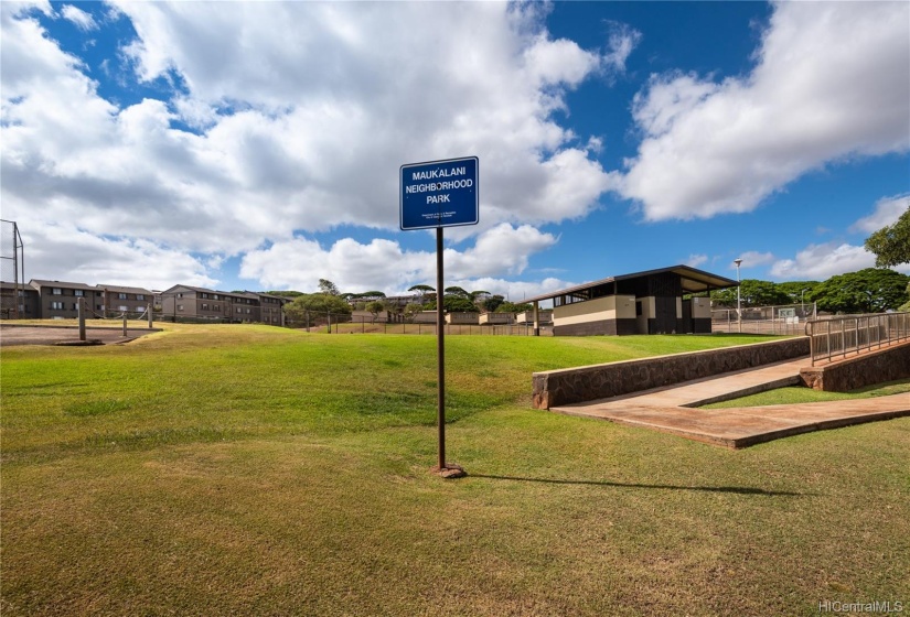 Neighborhood park next door