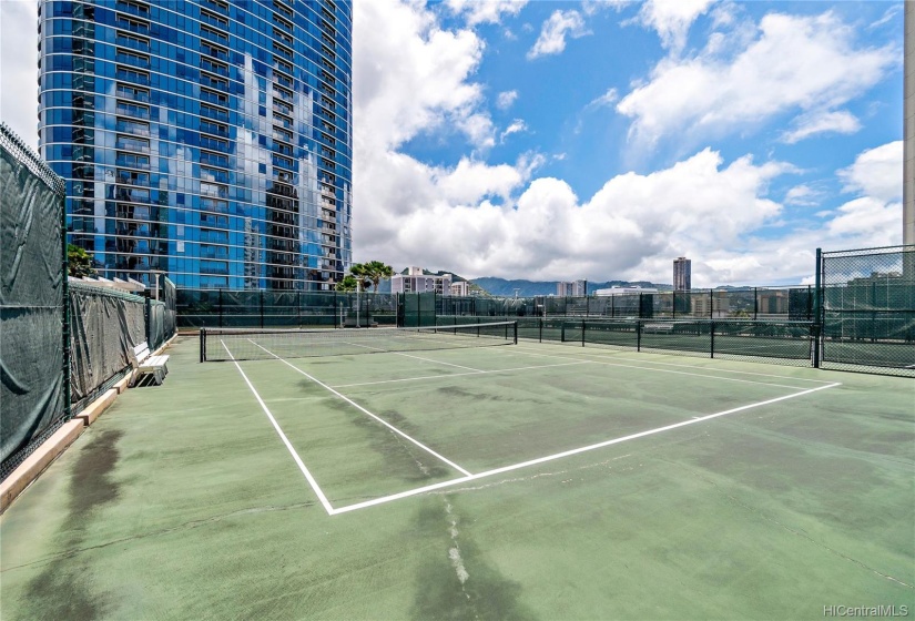 2 tennis courts on the property.