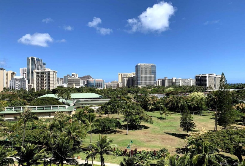 View towards Fort DeRussy from the lanai