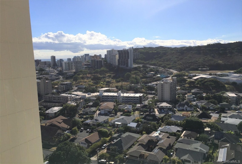 View toward the city with a peek of the ocean!  Great place for enjoying sunsets!