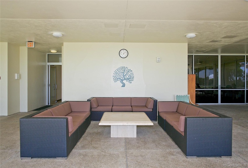 Rec area with meeting room in the background