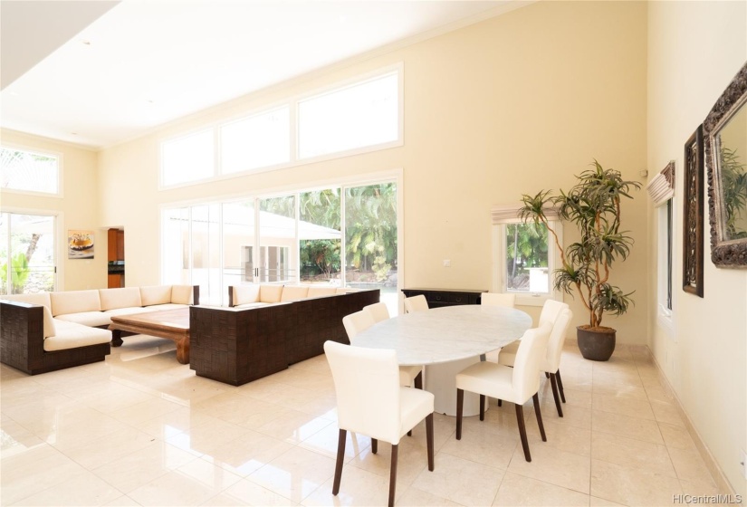 Real marble floors throughout the main living area.